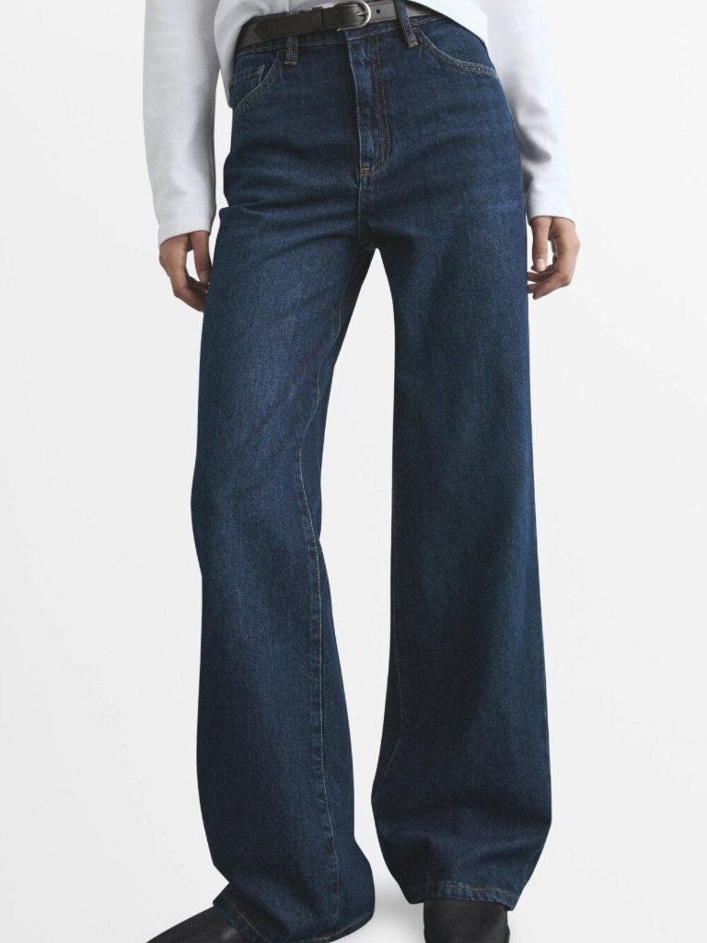 MNG Mango Danila High Waist Wide Leg Jeans size 6